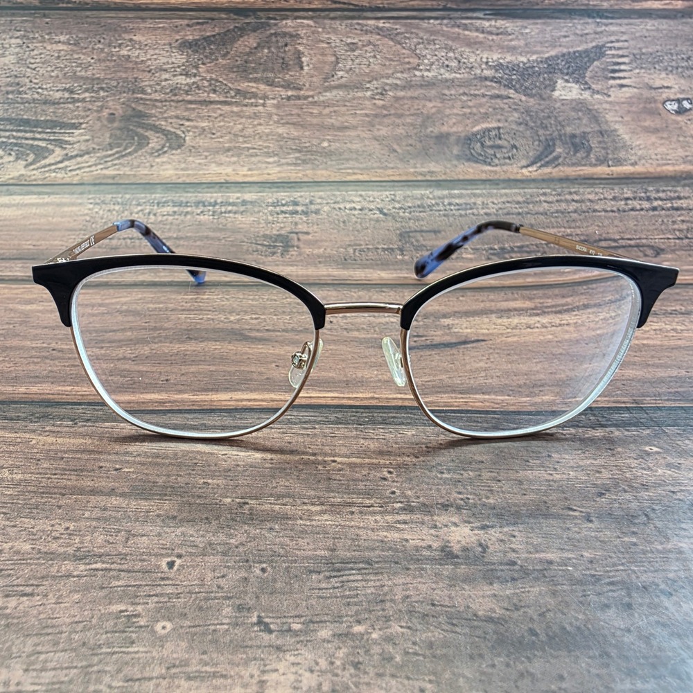 Banana Republic Isadora KY2 Cat Eye‎ Eyeglasses Black Gold Metal Frame 135mm